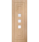 Altino Pre-Finished Internal Oak Door with Clear Glass